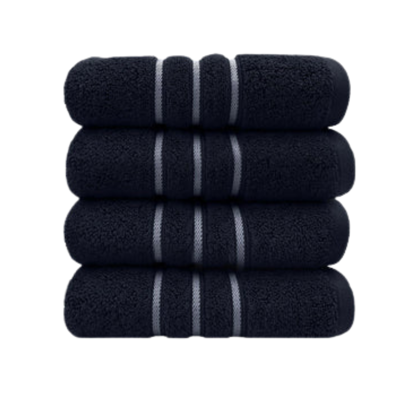 Amor Classic Dobby Stripe Super Soft Premium Cotton Hand Towel 4 Pcs