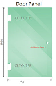 120X120cm Corner Frameless Shower Screen With White Brackets And Brass Hinges Round Knob Handle