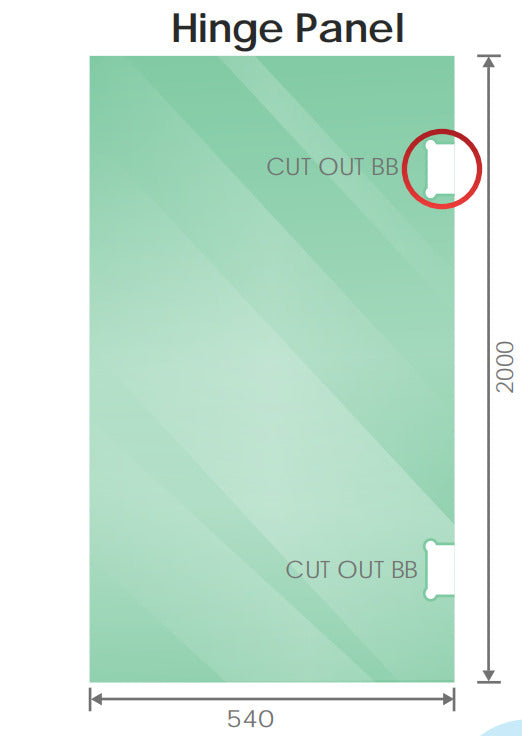 120X120cm Corner Frameless Shower Screen With White Brackets And Brass Hinges Round Knob Handle