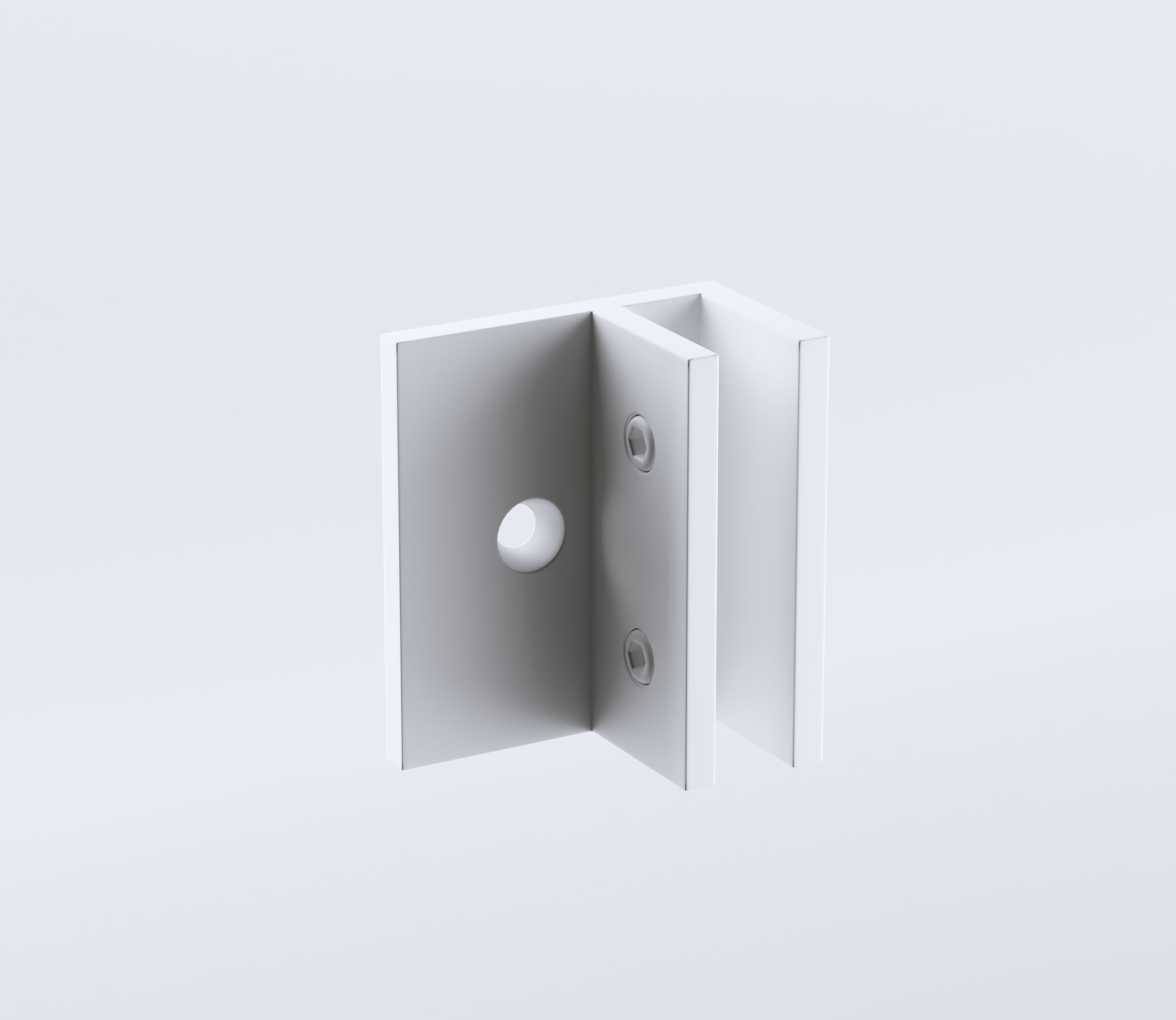 120X120cm Corner Frameless Shower Screen With White Brackets And Brass Hinges Round Knob Handle