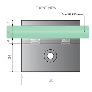 120X120cm Corner Frameless Shower Screen With White Brackets And Brass Hinges Round Knob Handle