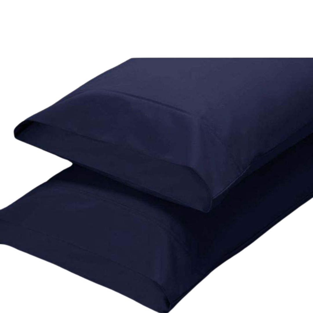 Apartmento 225Tc Fitted Sheet Set King Navy Plus Pillowcases