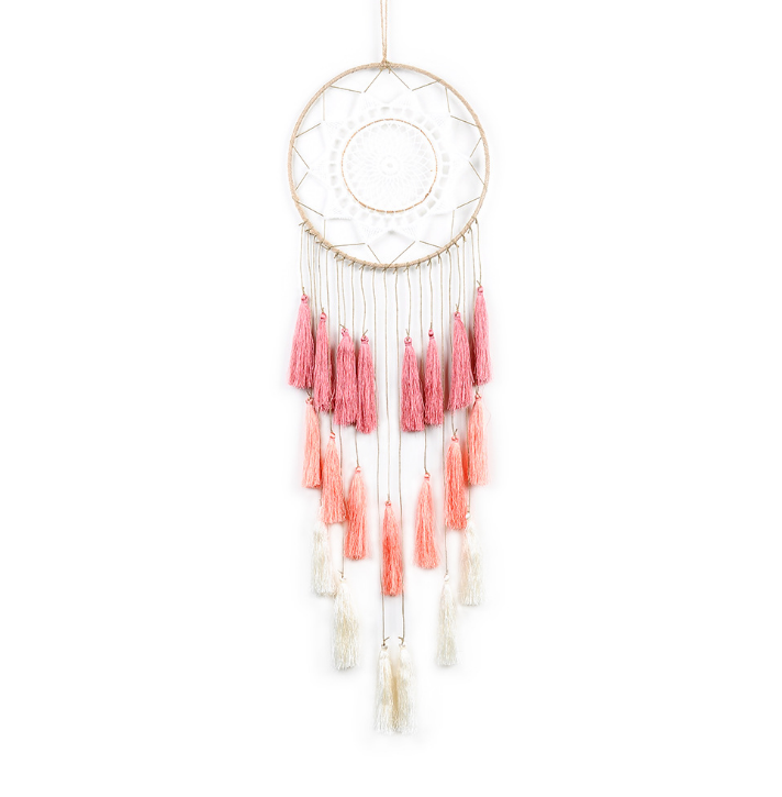 Dreamcatcher With Lace And Tassels Boho Wall Hanging Art Home Decor