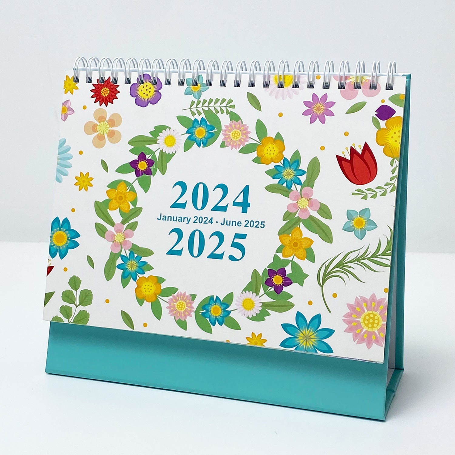 2024 English Creative Simple Desk Calendar Spring Flowers