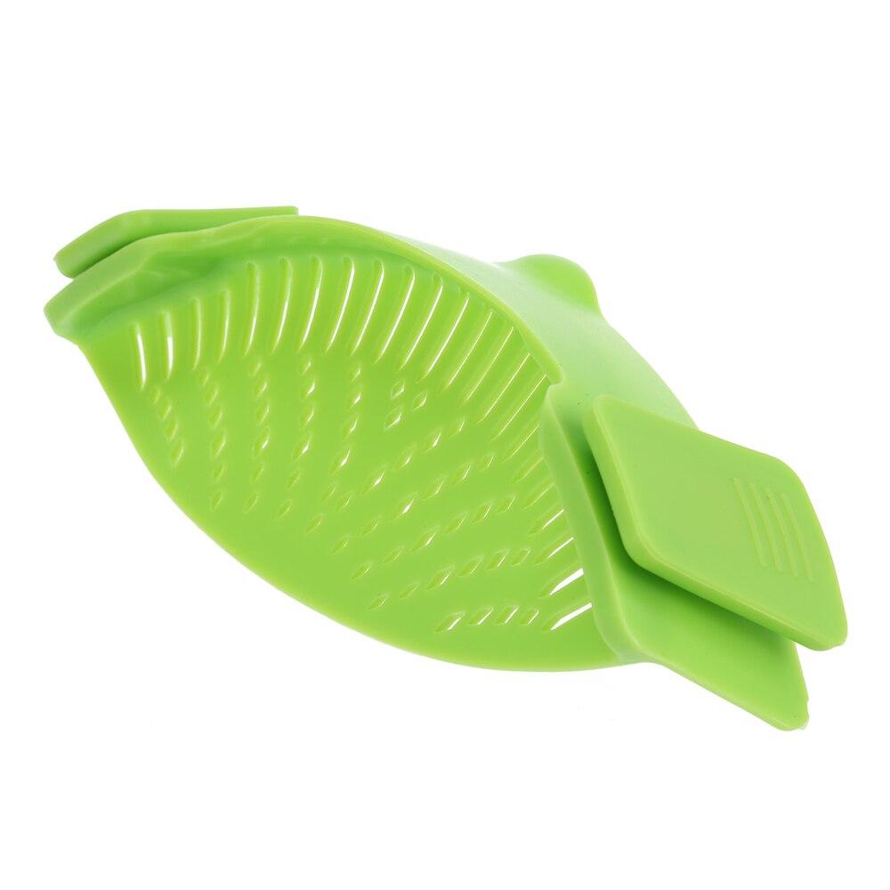 Silicone Saucepan Strainer Clip Liquid Draining Kitchen Utensil