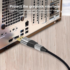 8K 60Hz Mini Dp To Adapter 4K 144Hz Bi Directional Displayport Male Female Converter For Computer Pc Moni