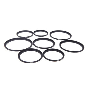 8Pcs Filter Lens Camera Step Up Rings Adapter 49 52 55 58 62 67 72 77 82Mm