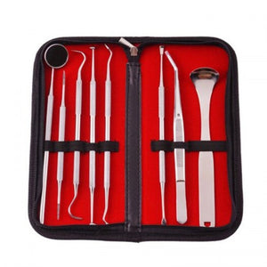 8Pcs Per Set Professional Stainless Steel Dental Tool Kit Teeth Clean Hygiene Hook