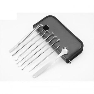 8Pcs Per Set Professional Stainless Steel Dental Tool Kit Teeth Clean Hygiene Hook