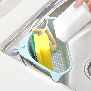 Kitchen Sink Suction Cup Sponge Holder Draining Shelf Organisation