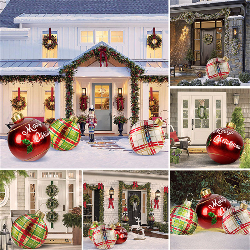 Giant Christmas Ornament Ball Outdoor Pvc 60Cm Inflatable Bauble