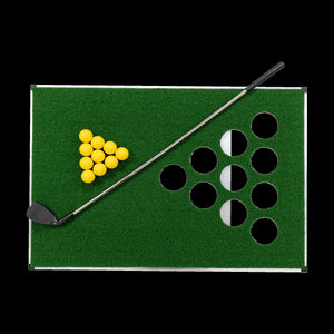 Golf Cornhole Game With Chipping Mats Golf Balls Putters
