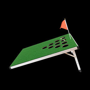 Golf Cornhole Game With Chipping Mats Golf Balls Putters