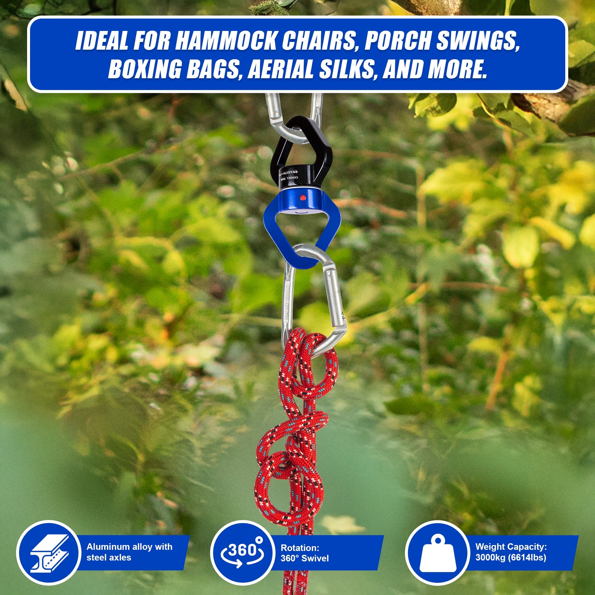 360 Rotating Swing Swivel Hardware Hammock Hanger