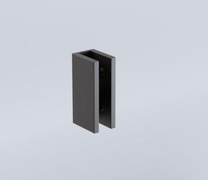 90X70cm Corner Frameless Shower Screen With Black Brackets And Ss Hinges