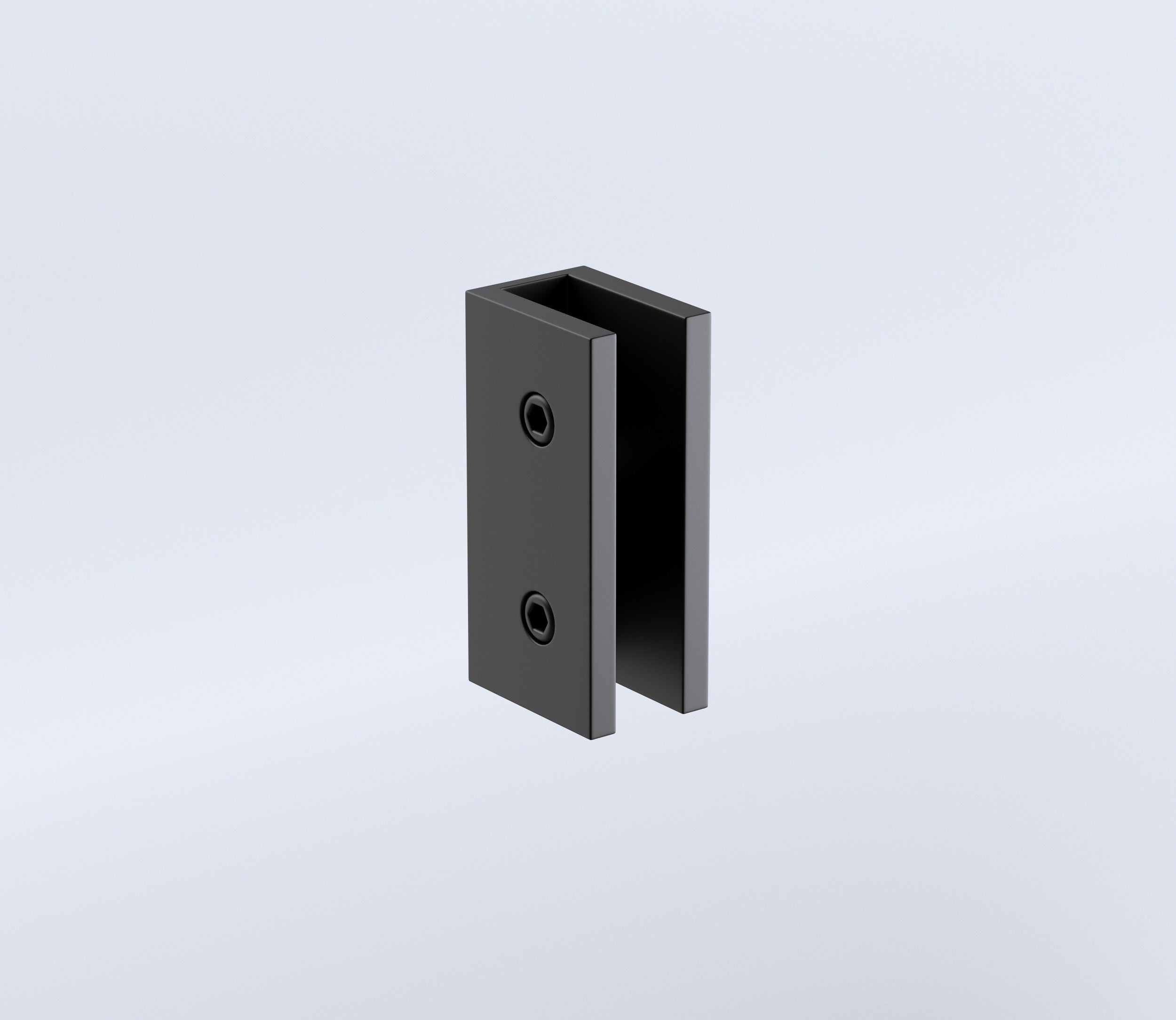 90X70cm Corner Frameless Shower Screen With Black Brackets And Ss Hinges