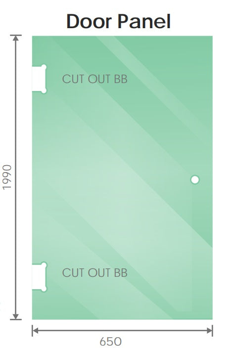 100X70cm Corner Frameless Shower Screen With Gunmetal Channel And Ss Hinges