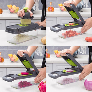 12In1 Manual Vegetable Chopper Kitchen Gadgets Food Onion Cutter Slicer