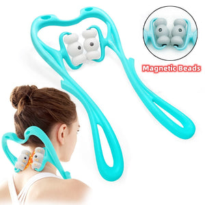 Neck Massager For Pain Relief Deep Tissue 360 Degree Roller With Pressure Points