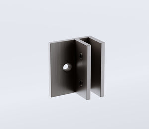 120X110cm Corner Frameless Shower Screen With Gunmetal Brackets And Ss Hinges
