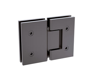 120X110cm Corner Frameless Shower Screen With Gunmetal Brackets And Ss Hinges
