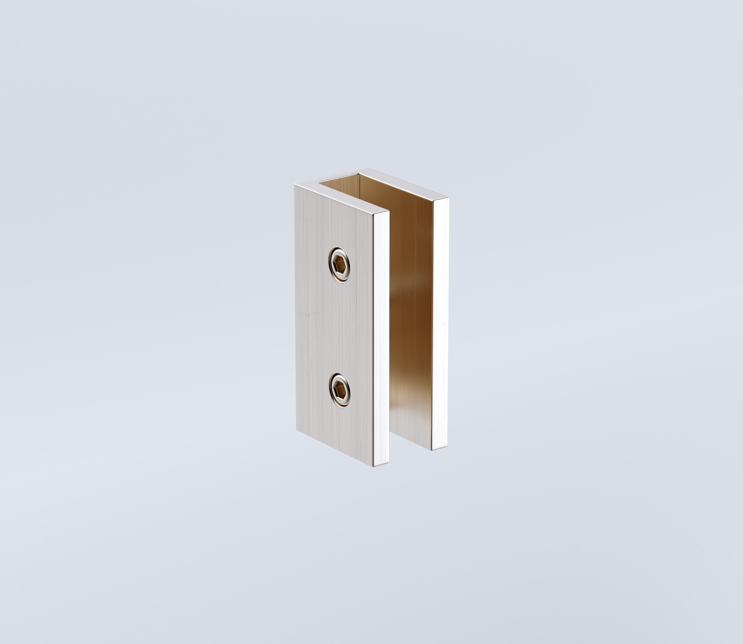 120X70cm Corner Frameless Shower Screen With Nickel Brackets And Brass Hinges
