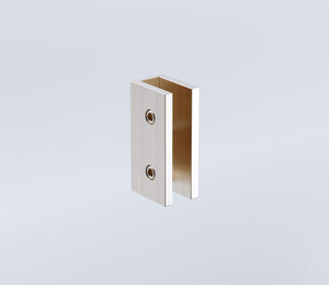 120X70cm Corner Frameless Shower Screen With Nickel Brackets And Brass Hinges