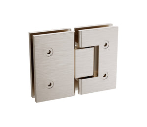 120X70cm Corner Frameless Shower Screen With Nickel Brackets And Brass Hinges