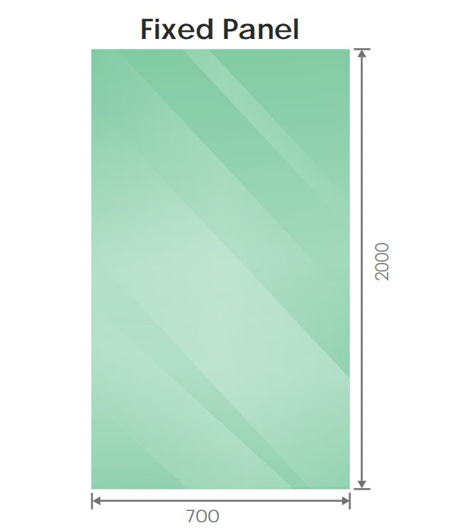 120X70cm Corner Frameless Shower Screen With Nickel Brackets And Brass Hinges