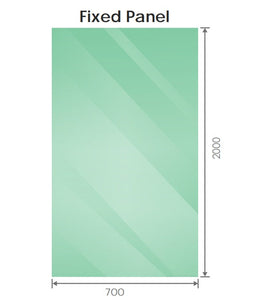 120X70cm Corner Frameless Shower Screen With Nickel Brackets And Brass Hinges