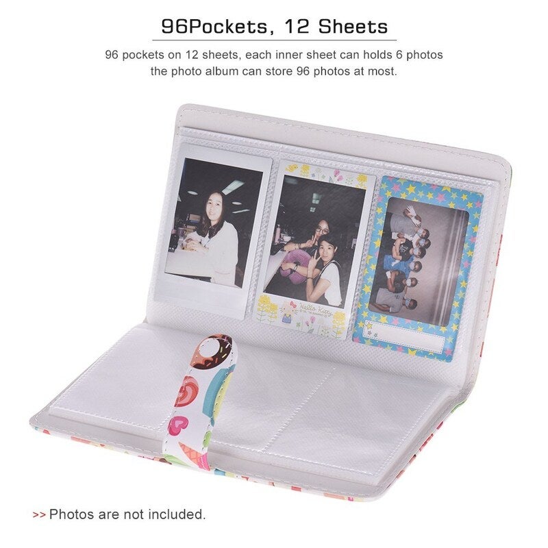 96 Pockets Mini Photo Album Book For Fujifilm Instax 8 7S 70 25 50S 90 Color Films Camera Paper Name Card Credit 3