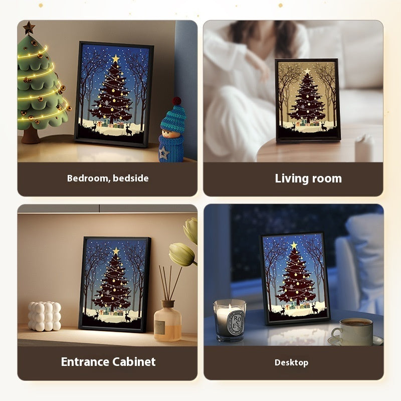 Luminous Speaker Christmas Tree Painting Bluetooth Ornaments Decor