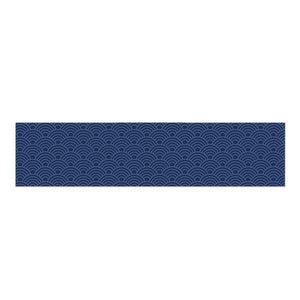 Modern Coastal Blue Wave Dining Table Runner Home Decor