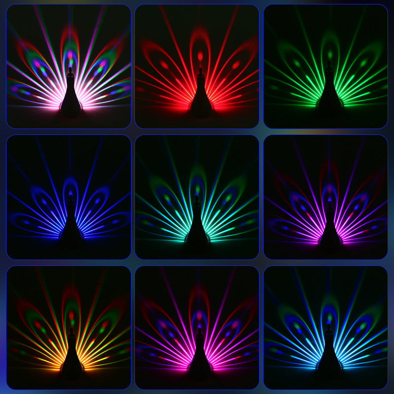 Peacocks Wall Lamp Colourful Ambient Lighting Modern Creative Atmosphere 3D Body Animal Lustre For Bedroom