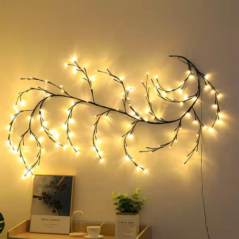 Christmas Garland Light Flexible Diy Willow Vine Branch Xmas Led For Wall Party Decor