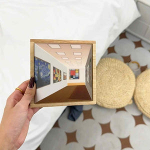 Checked 3D Illusion Night Light Gallery Bedside Picture Style Modern Simulate Sunshine Drawing