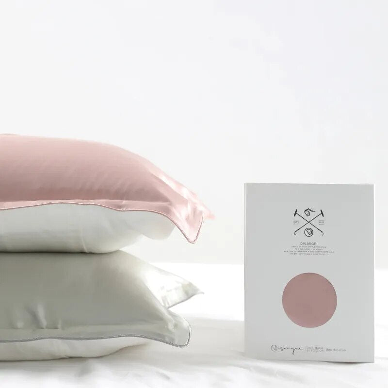 Pillowcase 50X75cm Pink Pure Real Silk Comfortable Home Bed Linen