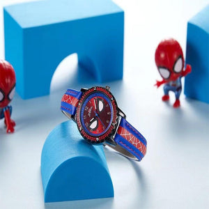 Children Spiderman Quartz Watch Luminous Pointer Boys Wristwatch For Kids