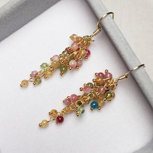 Veile Studios Womens Tourmaline Dangle Crystal Earrings Fashion Jewellery Accessories