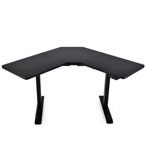 Fortia 98W X 48D Dual Motor 80Kg Load Electric Sit To Stand Up Corner Desk Black/Black Frame