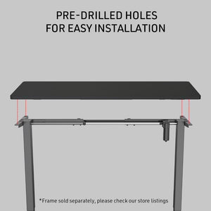 Fortia 120 X 60Cm Desktop Height Adjustable Electric Standing Black