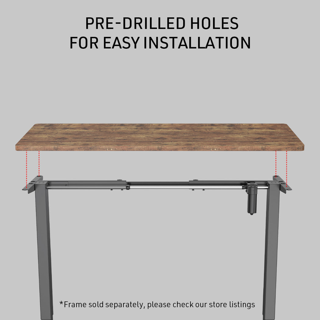 Fortia 120 X 60Cm Desktop Height Adjustable Electric Standing Oak Style