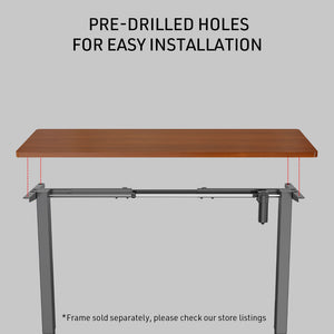 Fortia 120 X 60Cm Desktop Height Adjustable Electric Standing Walnut Style