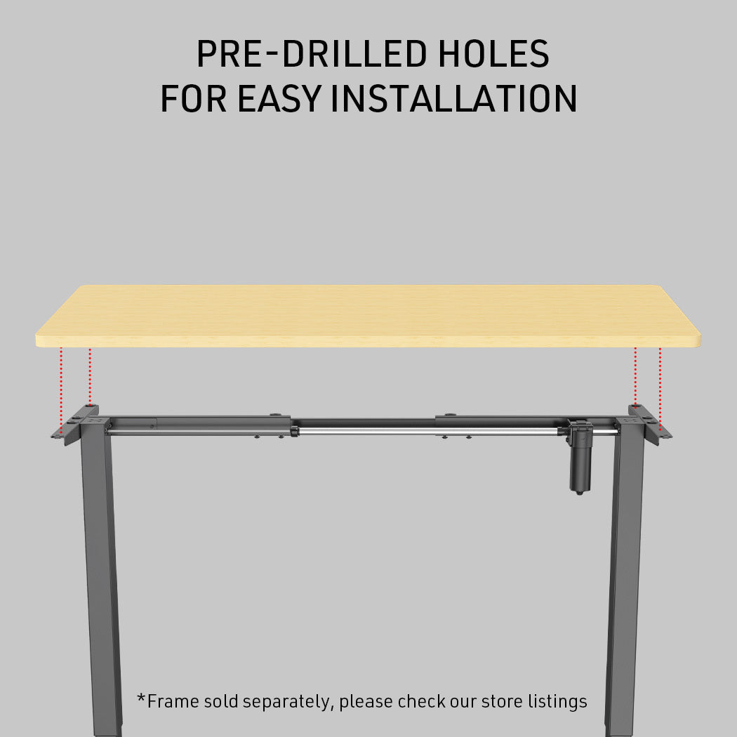 Fortia 120 X 60Cm Desktop Height Adjustable Electric Standing White Oak Style