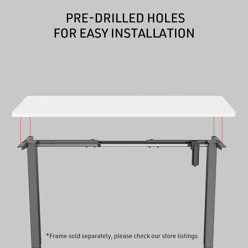 Fortia 140X60cm Desktop Adjustable Electric Standing White