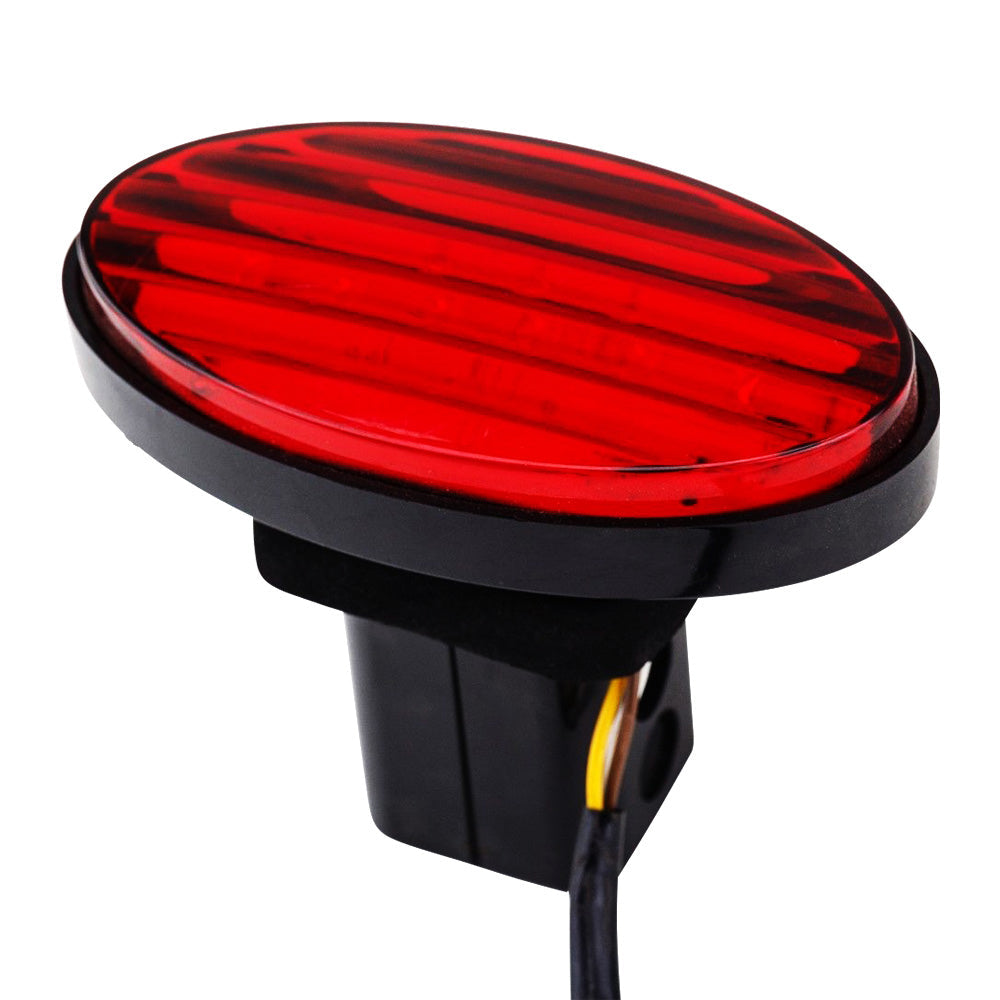 Jaxsyn Novelty Towbar Trailer Hitch Cover Red Oval Brake Light
