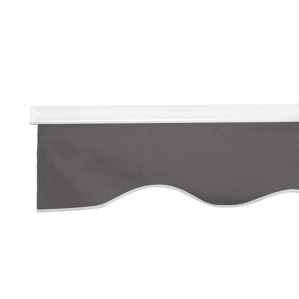 Instahut Retractable Folding Arm Awning Motorised Sunshade 4Mx3m Grey