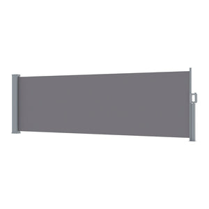 Instahut Side Awning Sun Shade Outdoor Blinds Retractable Screen 1X3m Grey