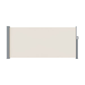 Instahut Side Awning Sun Shade Outdoor Blinds Retractable Screen 1.4X3m Cream