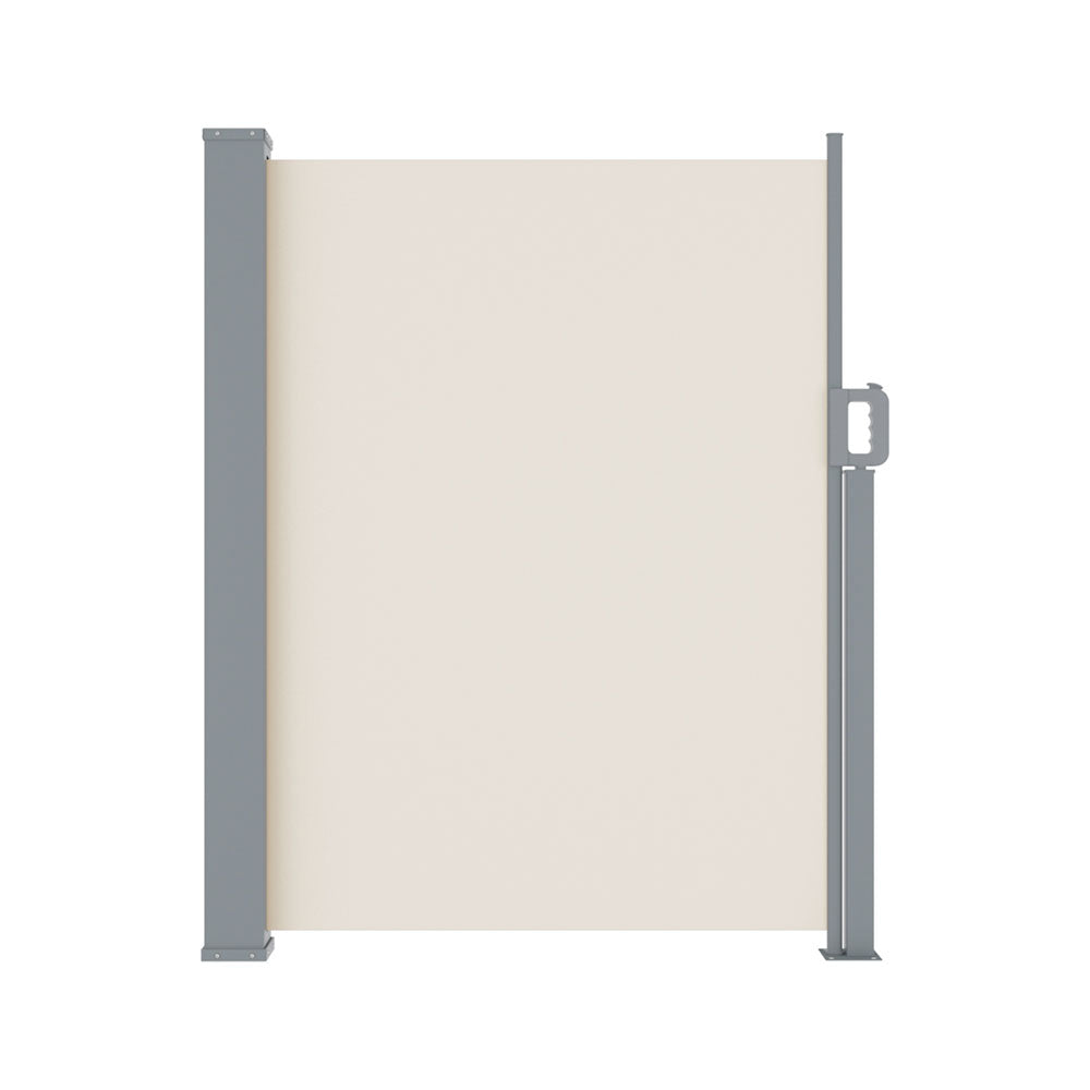 Instahut Side Awning Sun Shade Outdoor Blinds Retractable Screen 1.4X3m Cream
